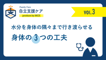 水分を身体の隅々まで行き渡らせる、身体の3つの工夫