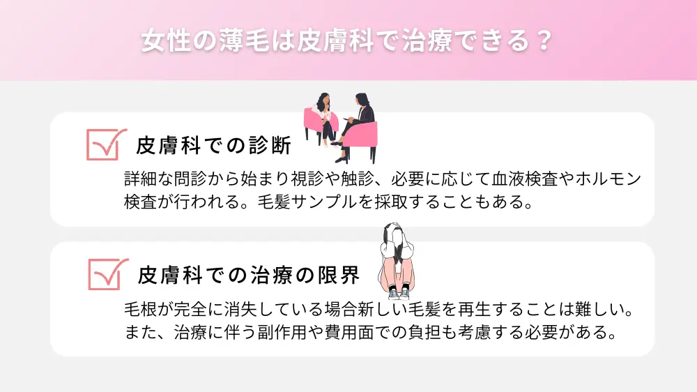 女性の薄毛は皮膚科で治療できる？